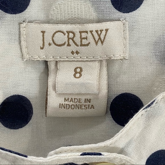 J.Crew || woman’s black and white polka dots buttons down top Size 8 - Picture 6 of 6